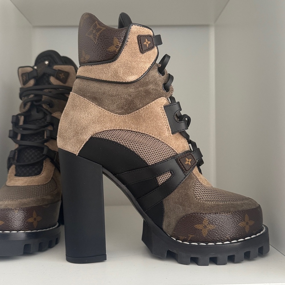 Louis Vuitton Brown Ankle Boots